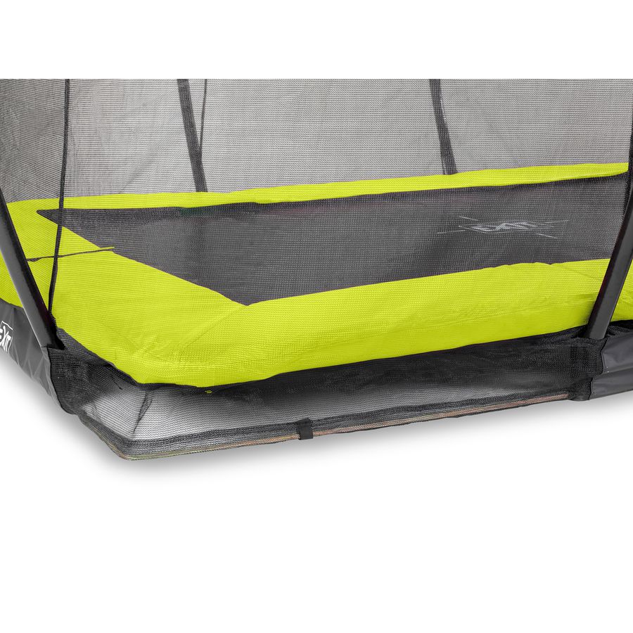 Silhouette Bodentrampolin 214x305cm mit Sicherheitsnetz - grün