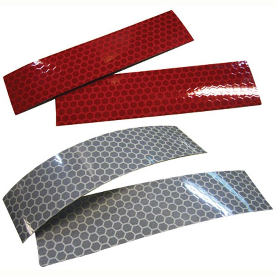 Reflektor Set Klebestreifen 1x weiss vorne und 1x rot hinten