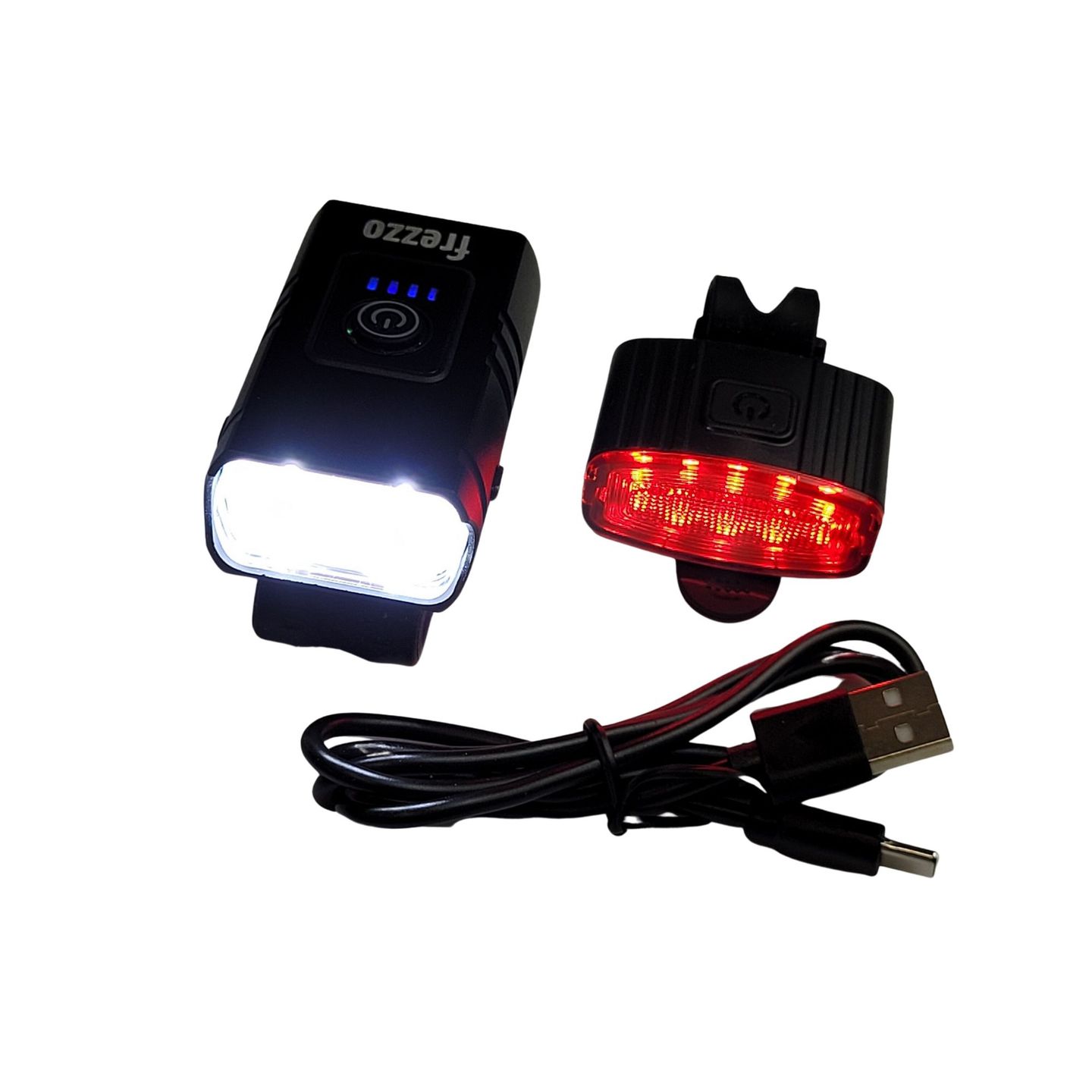 Velolicht Set TopLight Front- und Rückscheinwerfer mit USB-C Akku