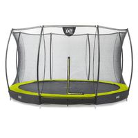 Silhouette Bodentrampolin ø427cm mit Sicherheitsnetz - grün