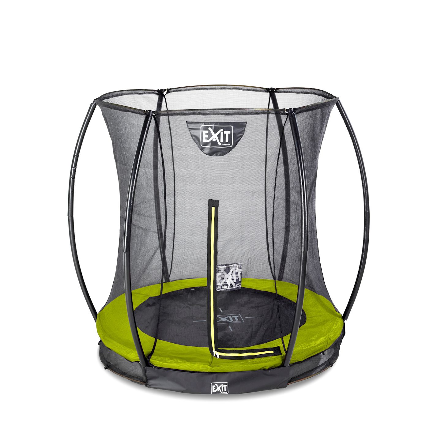 Silhouette Bodentrampolin ø183cm mit Sicherheitsnetz - grün