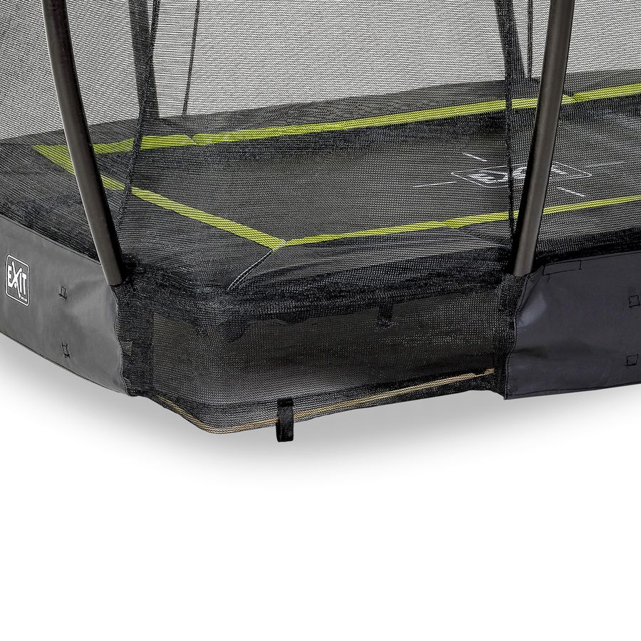 Silhouette Bodentrampolin 153x214cm mit Sicherheitsnetz - schwarz
