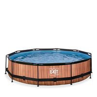 Pool inkl. Kartuschenfilter Pumpe 360x76 cm - Wood