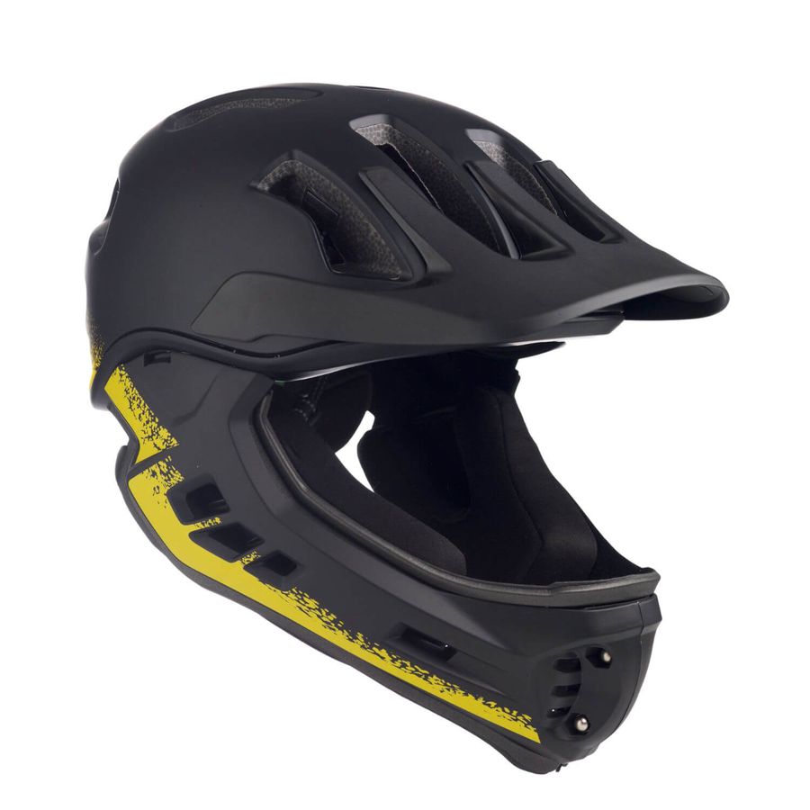 frezzo Rowdy Fullface Helm Star schwarz/gelb Grösse M