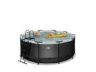 Pool inkl. Sandfilterpumpe 360x122 cm - Black Leather
