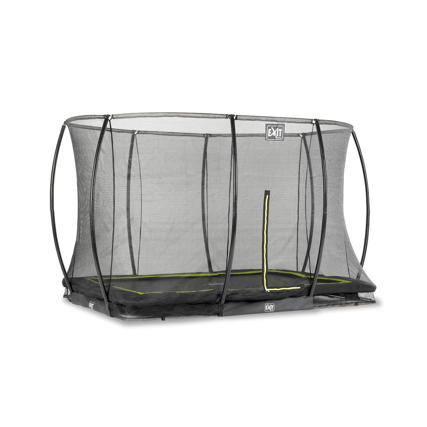 Silhouette Bodentrampolin 214x305cm mit Sicherheitsnetz - schwarz