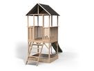 Panorama 500 Holzspielhaus mit Rutsche und Sandkasten