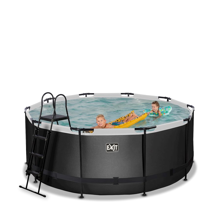 Pool inkl. Sandfilterpumpe 360x122 cm - Black Leather