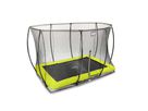 Silhouette Bodentrampolin 214x305cm mit Sicherheitsnetz - grün