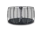 Dynamic ebenerdiges Trampolin ø366cm mit Sicherheitsnetz - schwarz