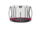 Silhouette Bodentrampolin ø244cm mit Sicherheitsnetz - rosa