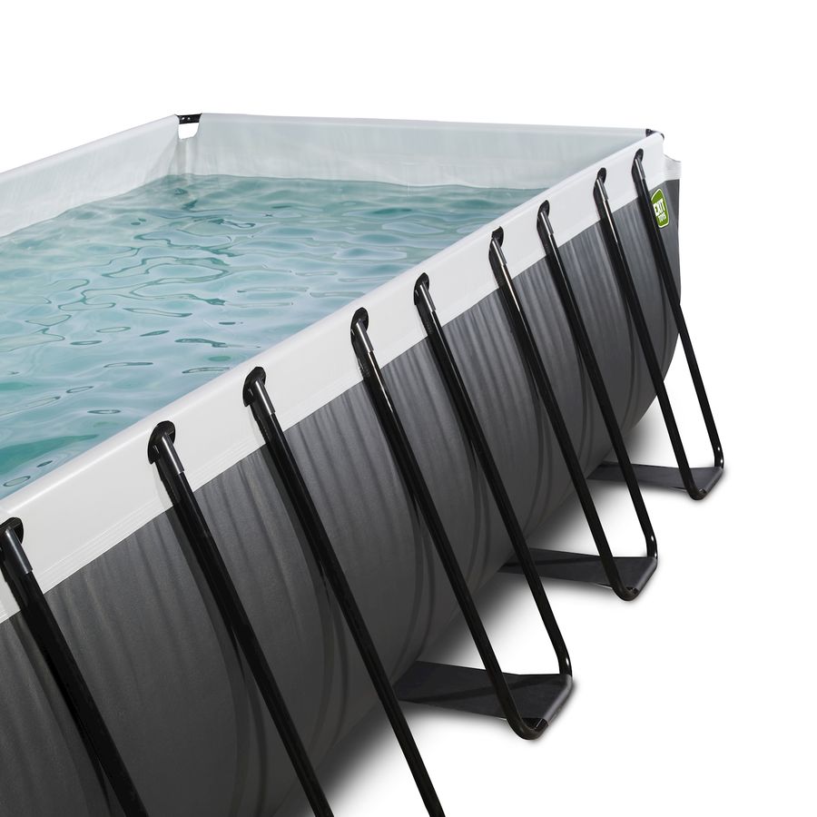 Pool inkl. Sandfilterpumpe 540x250x100 cm - Black Leather