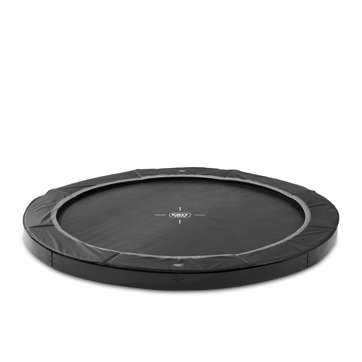 InTerra ebenerdige sports Trampolin ø427cm - schwarz