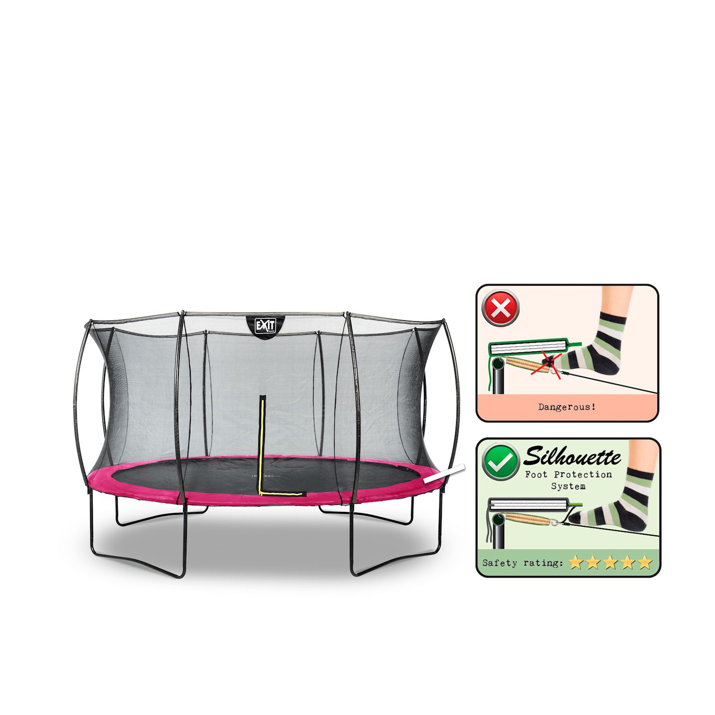 Silhouette Trampolin ø366cm - rosa