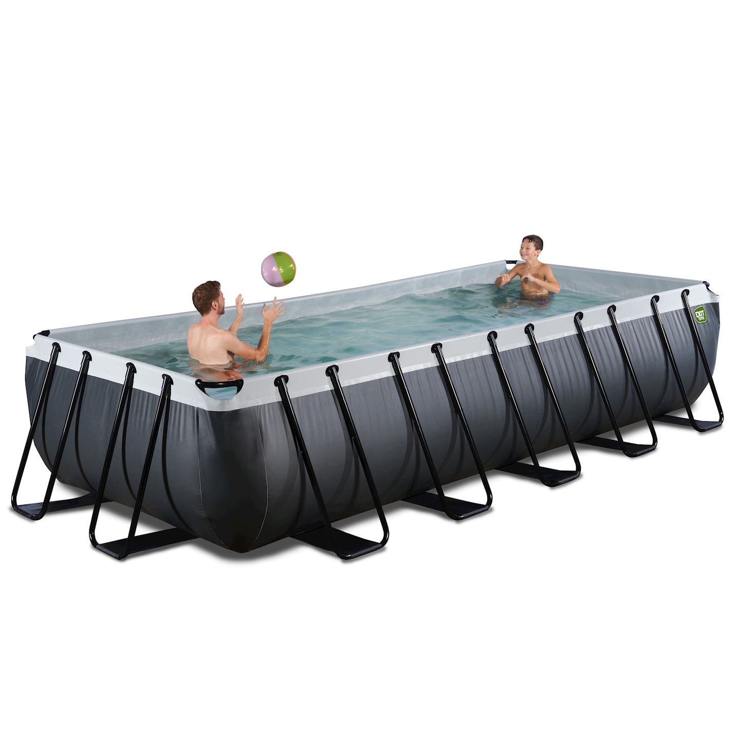 Pool inkl. Sandfilterpumpe 540x250x100 cm - Black Leather