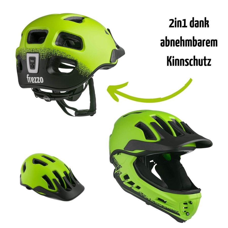 frezzo Rowdy Fullface Helm Frog grün Grösse S