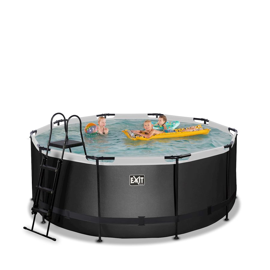 Pool inkl. Sandfilterpumpe 360x122 cm - Black Leather