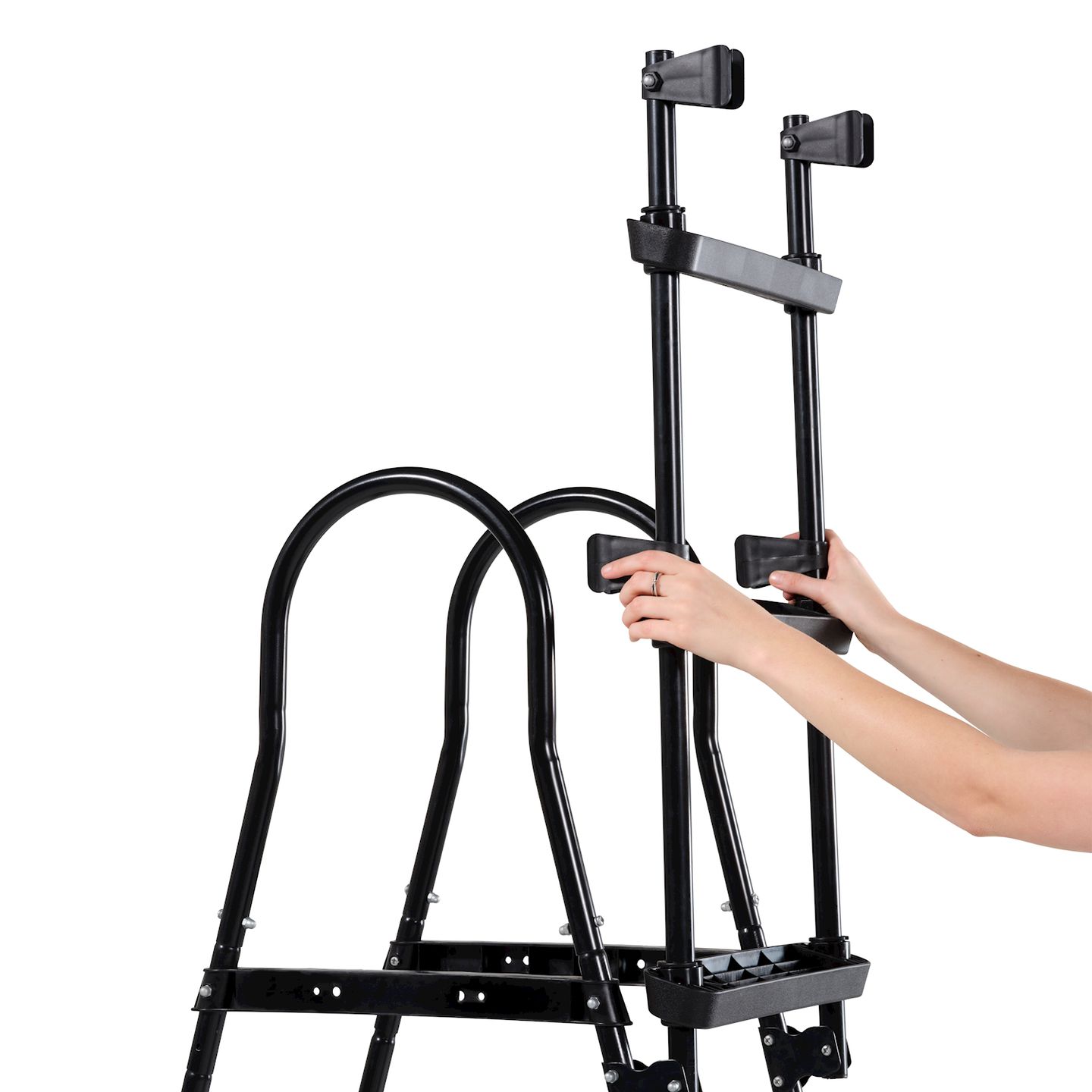 Poolleiter für Rahmenhöhen von 91-107 cm - schwarz