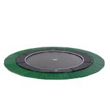910.8014 - Dynamic ebenerdiges Trampolin ø427cm mit Freezone Sicherheitsplatten - schwarz