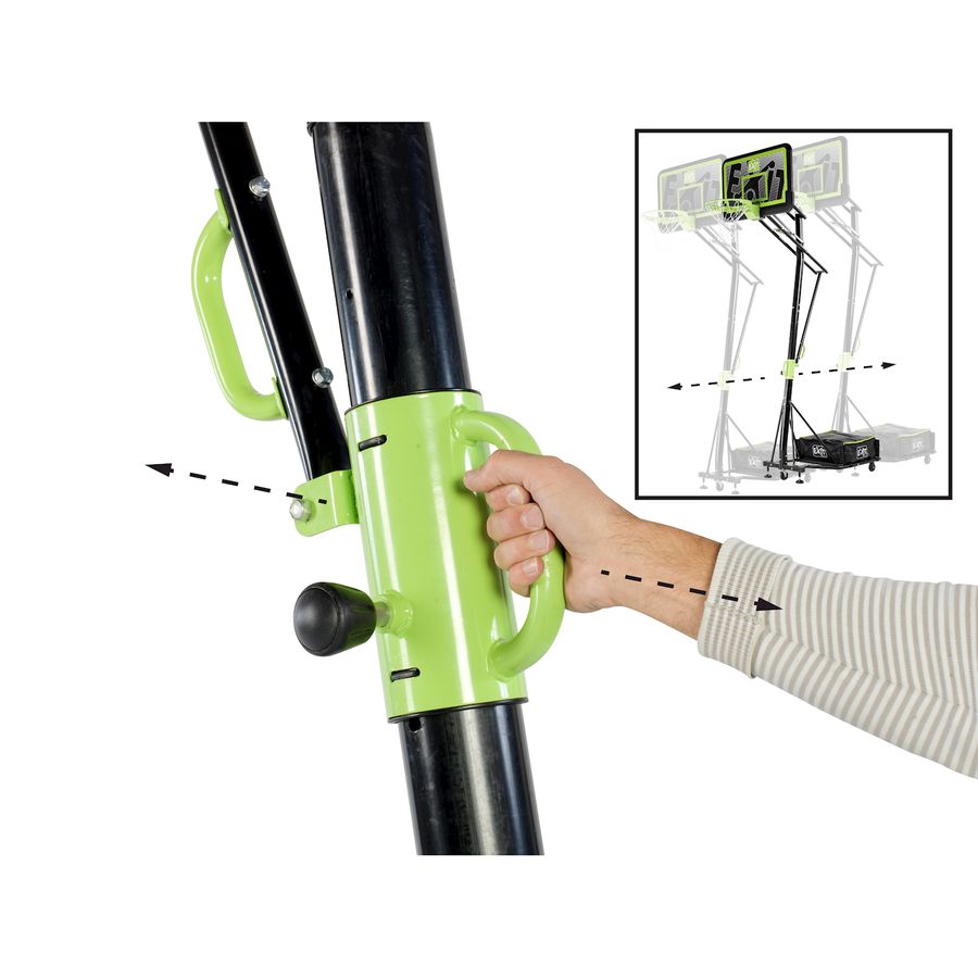 Galaxy Basketballkorb auf Rädern inkl. Dunkring Black Edition