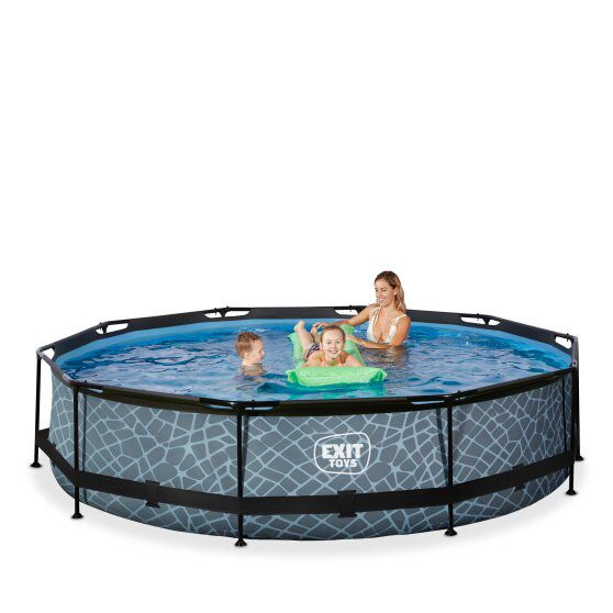 Pool inkl. Kartuschenfilter Pumpe 360x76 cm - Stone