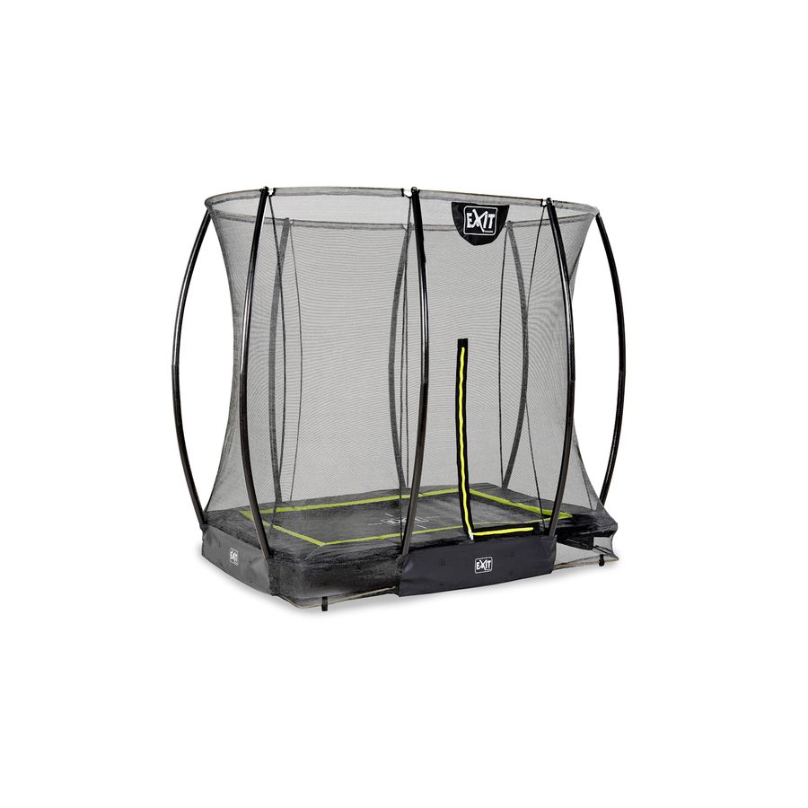 Silhouette Bodentrampolin 153x214cm mit Sicherheitsnetz - schwarz