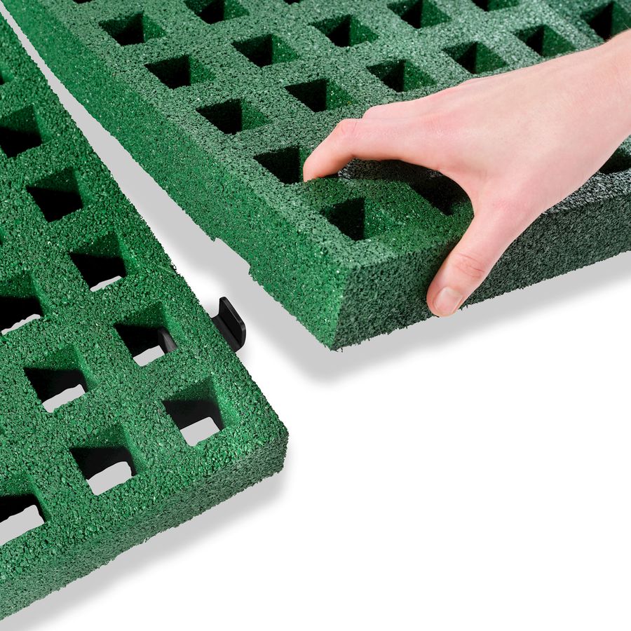 Dynamic ebenerdiges Trampolin ø366cm Freezone Sicherheitsplatten - schwarz