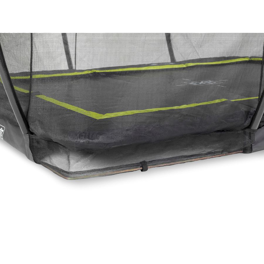 Silhouette Bodentrampolin 214x305cm mit Sicherheitsnetz - schwarz