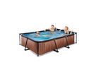 Pool inkl. Kartuschenfilter Pumpe 300x200x65 cm - Wood