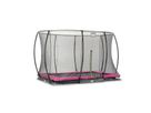 Silhouette Bodentrampolin 244x366cm mit Sicherheitsnetz - rosa