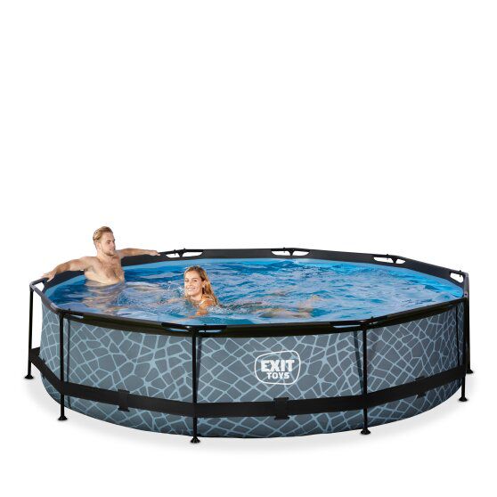 Pool inkl. Kartuschenfilter Pumpe 360x76 cm - Stone