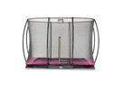 Silhouette Bodentrampolin 214x305cm mit Sicherheitsnetz - rosa