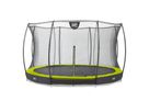 Silhouette Bodentrampolin ø427cm mit Sicherheitsnetz - grün