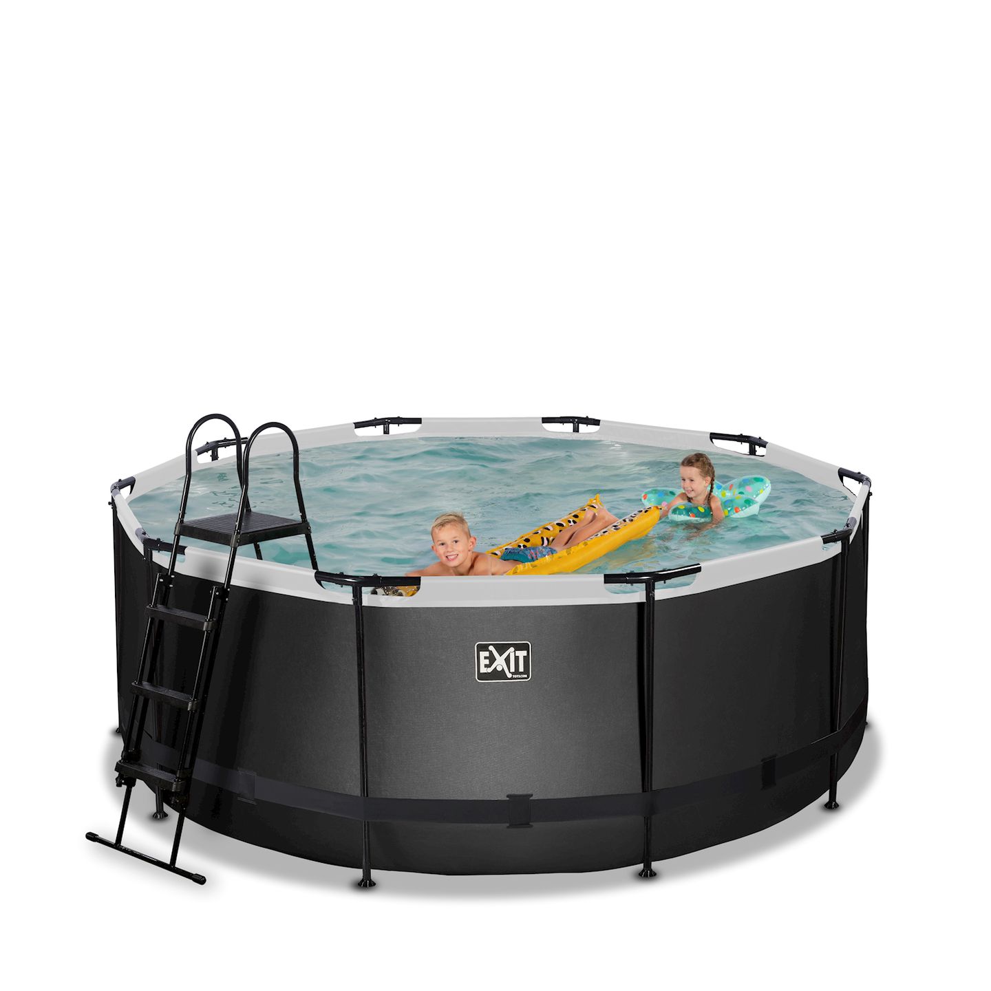 Pool inkl. Sandfilterpumpe 360x122 cm - Black Leather