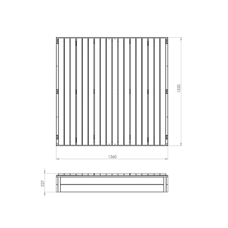 Aksent Holzsandkasten 136x132cm