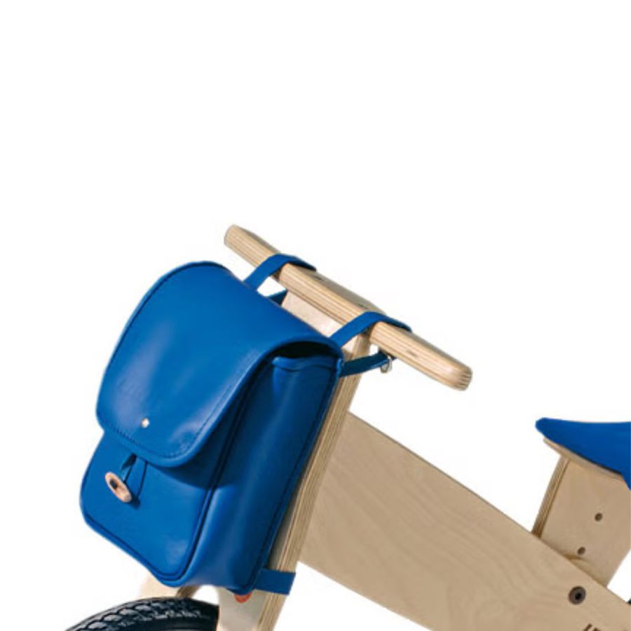 Lenkertasche Rucksack Leder blau