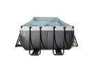 Pool inkl. Sandfilterpumpe 400x200x122 cm - Black Leather