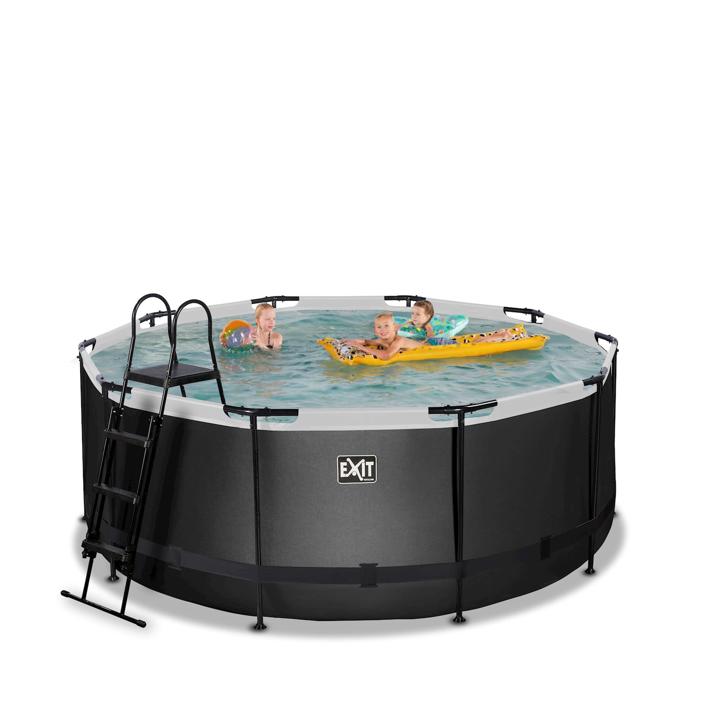 Pool inkl. Sandfilterpumpe 360x122 cm - Black Leather