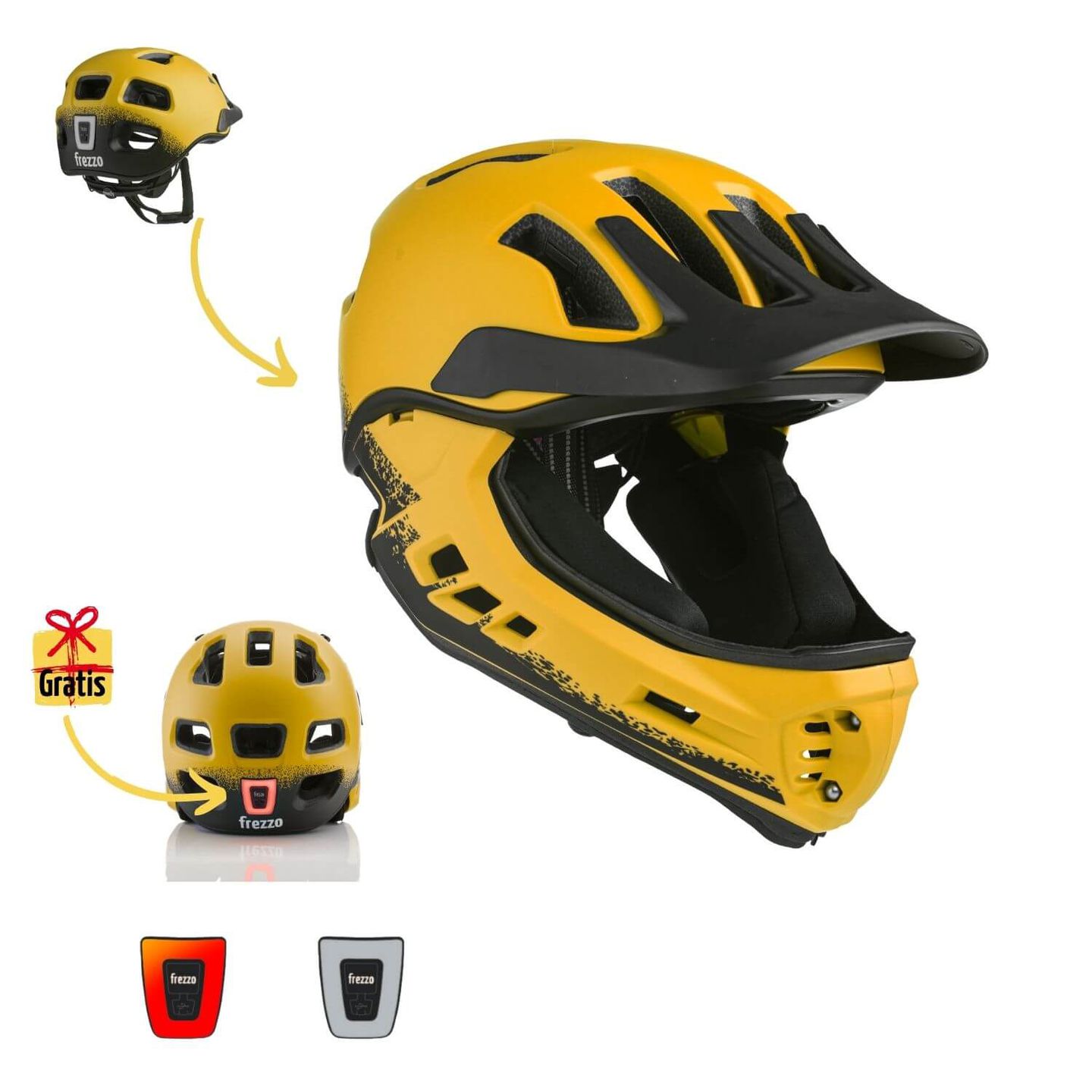 frezzo Rowdy Fullface Helm Sunny gelb