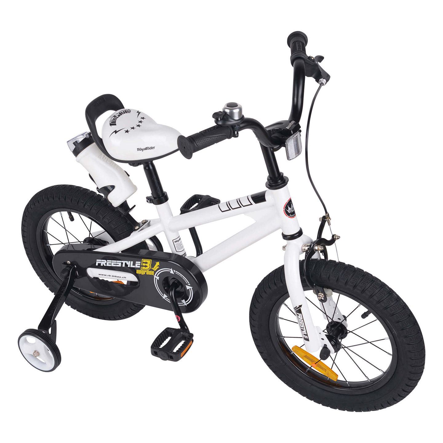 Freestyle 14 Zoll Kindervelo mit Getränkehalter Weiss