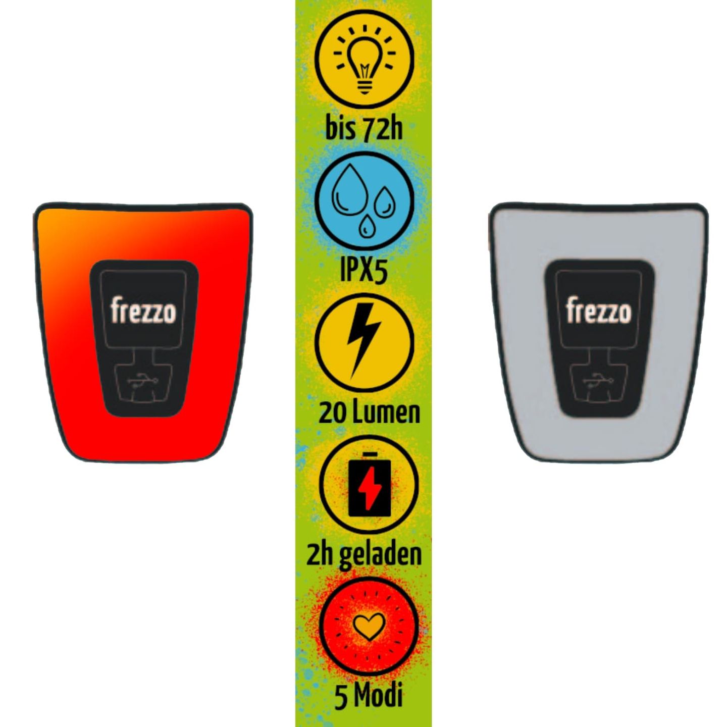 Helm Licht mit USB - Akku