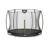 Silhouette Bodentrampolin ø244cm mit Sicherheitsnetz - schwarz