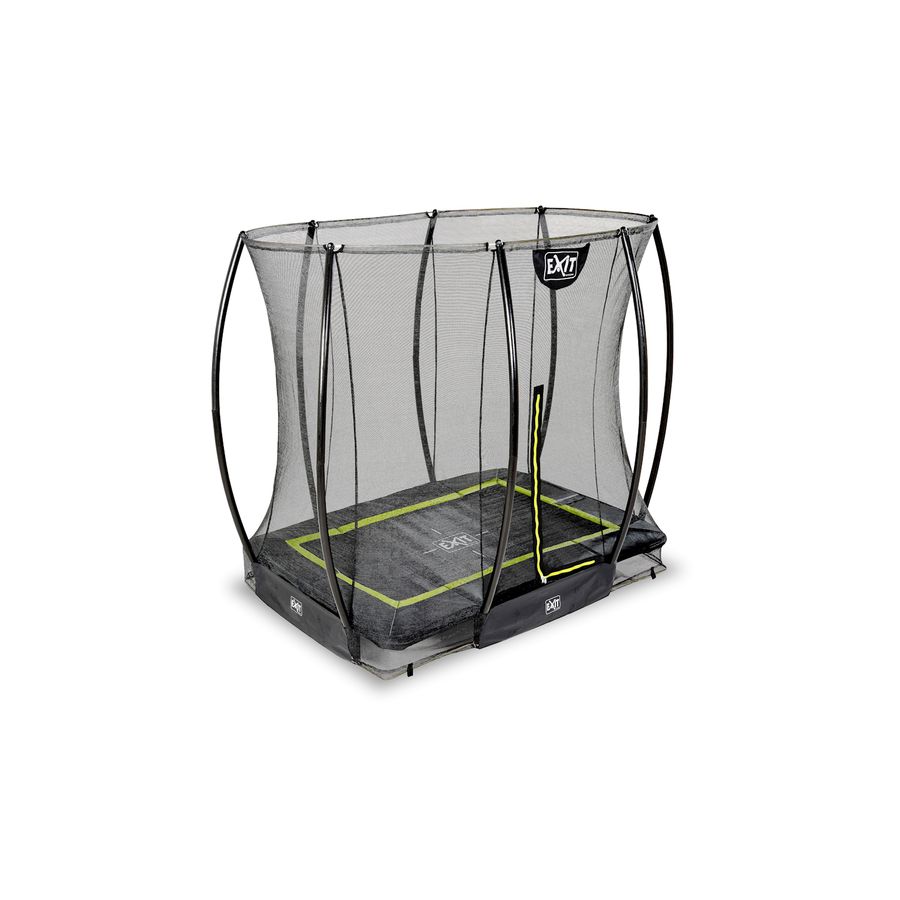 Silhouette Bodentrampolin 153x214cm mit Sicherheitsnetz - schwarz