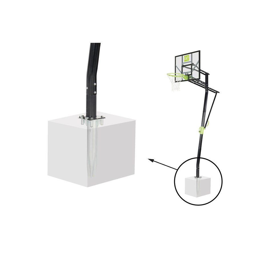 Galaxy Basketballkorb für Bodenmontage grün/schwarz