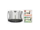 Silhouette Bodentrampolin ø244cm mit Sicherheitsnetz - schwarz