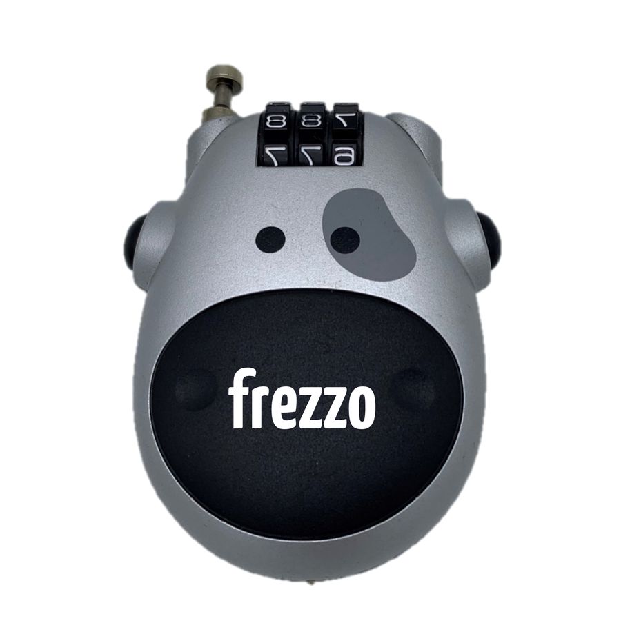 Zahlenkabelschloss Kuh silber