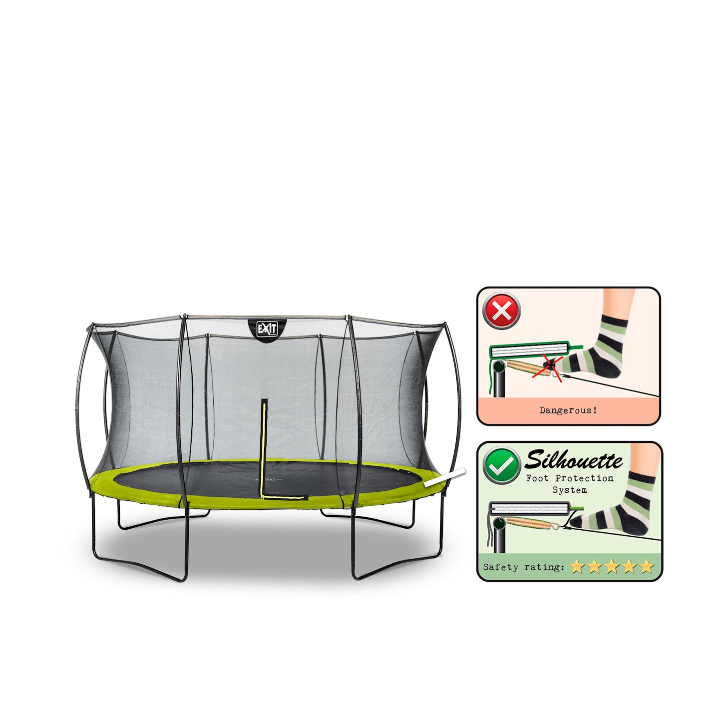 Silhouette Trampolin ø366cm - grün