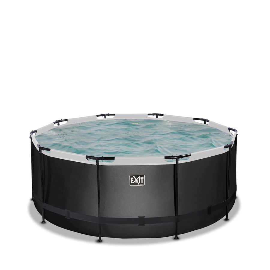 Pool inkl. Sandfilterpumpe 360x122 cm - Black Leather