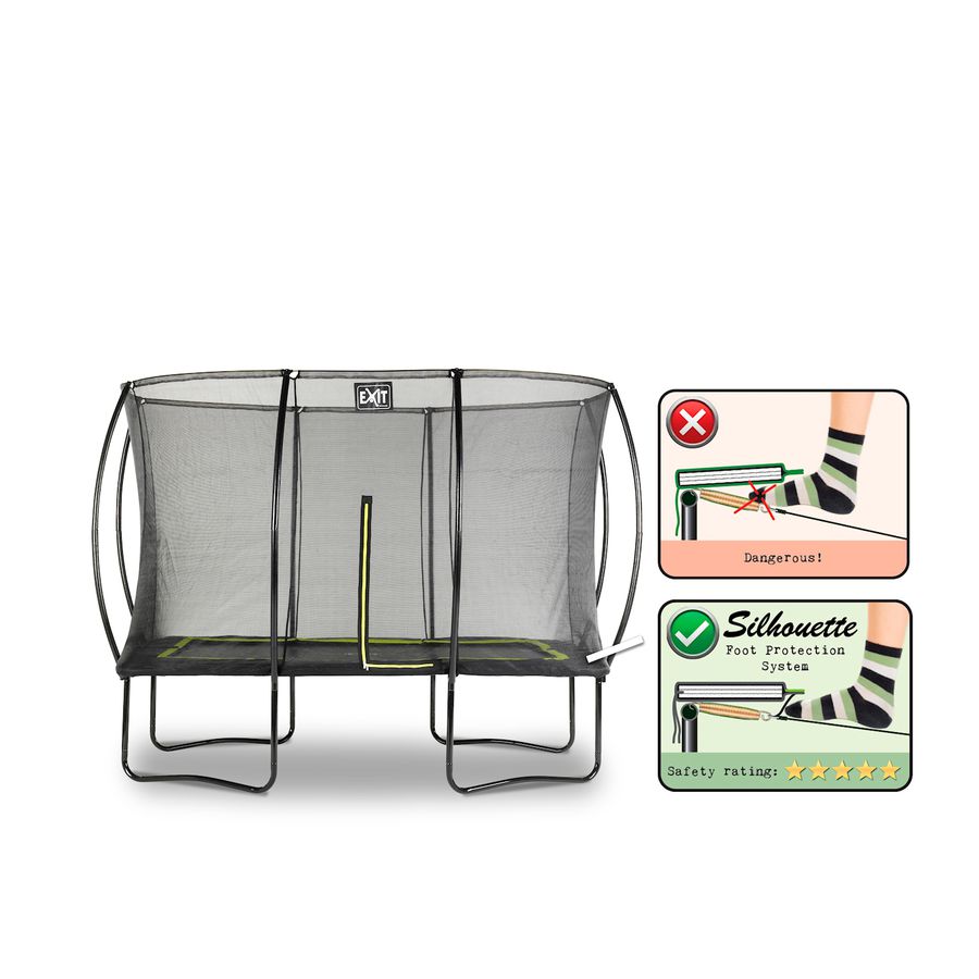Silhouette Trampolin 214x305cm - schwarz