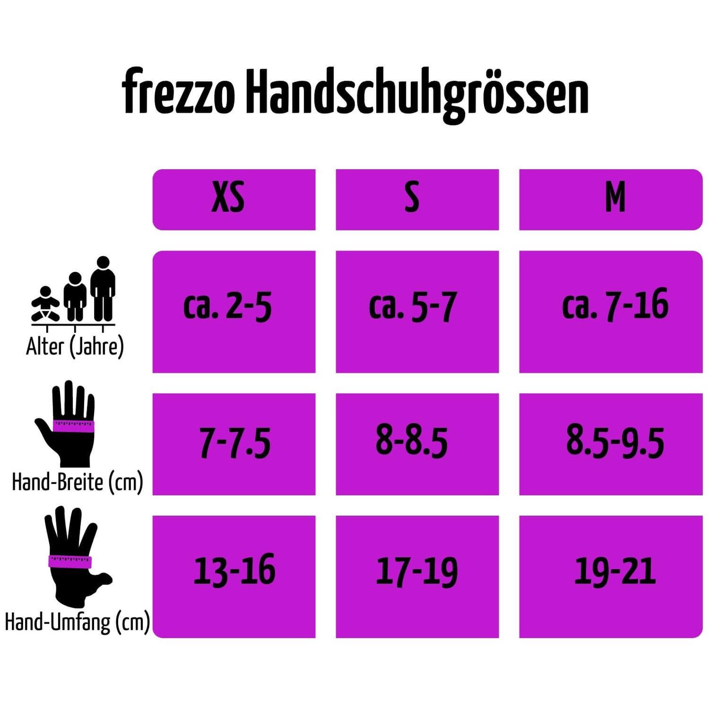 Kinder Kurzfinger-Handschuh frezzo Rowdy Viola violett